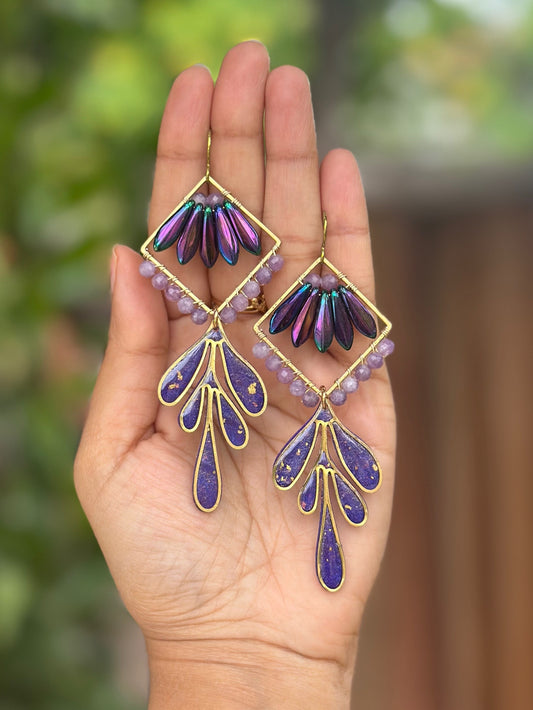 Gemstone Statement earrings, Holiday gifts