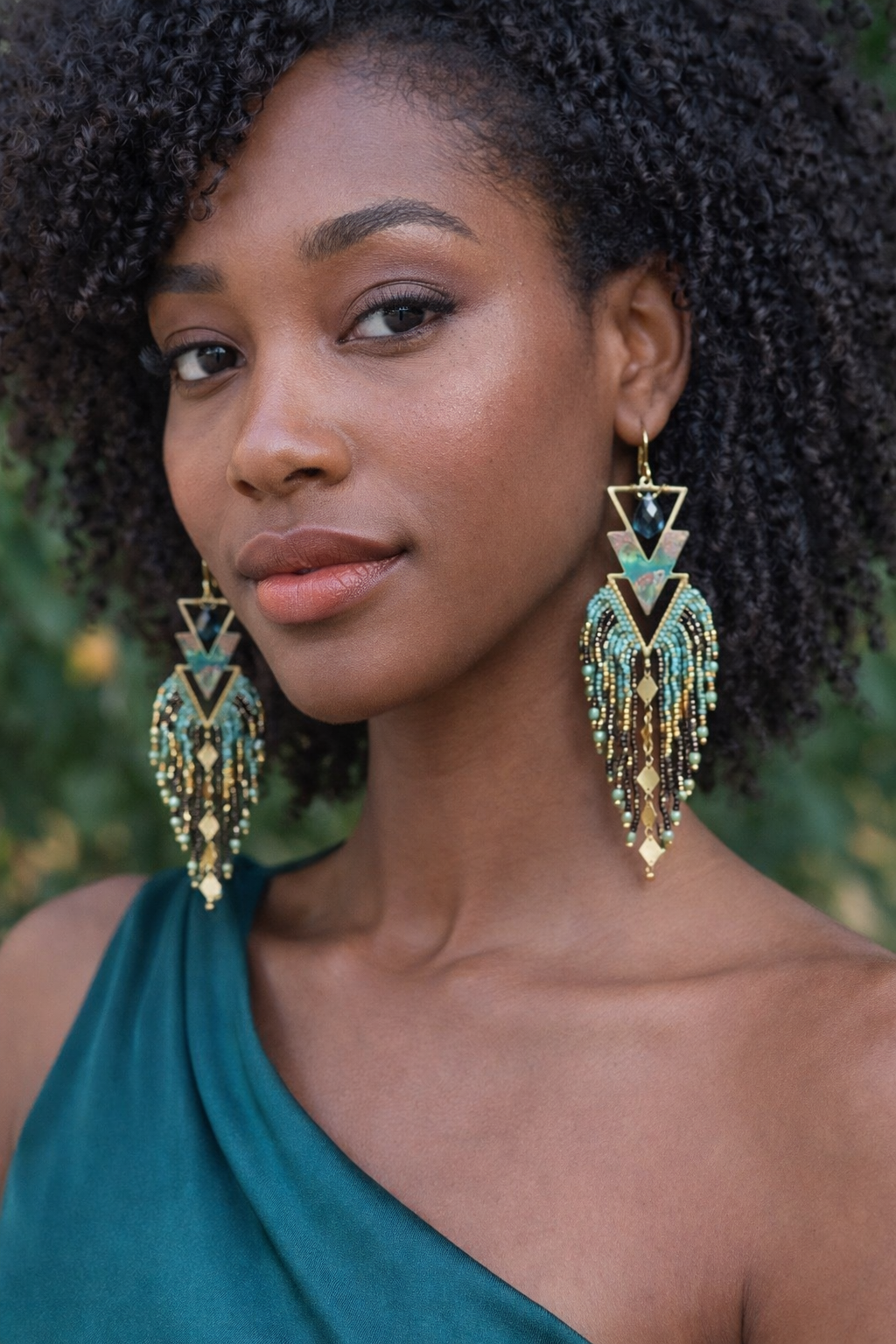 Beaded earrings, Statement earrings