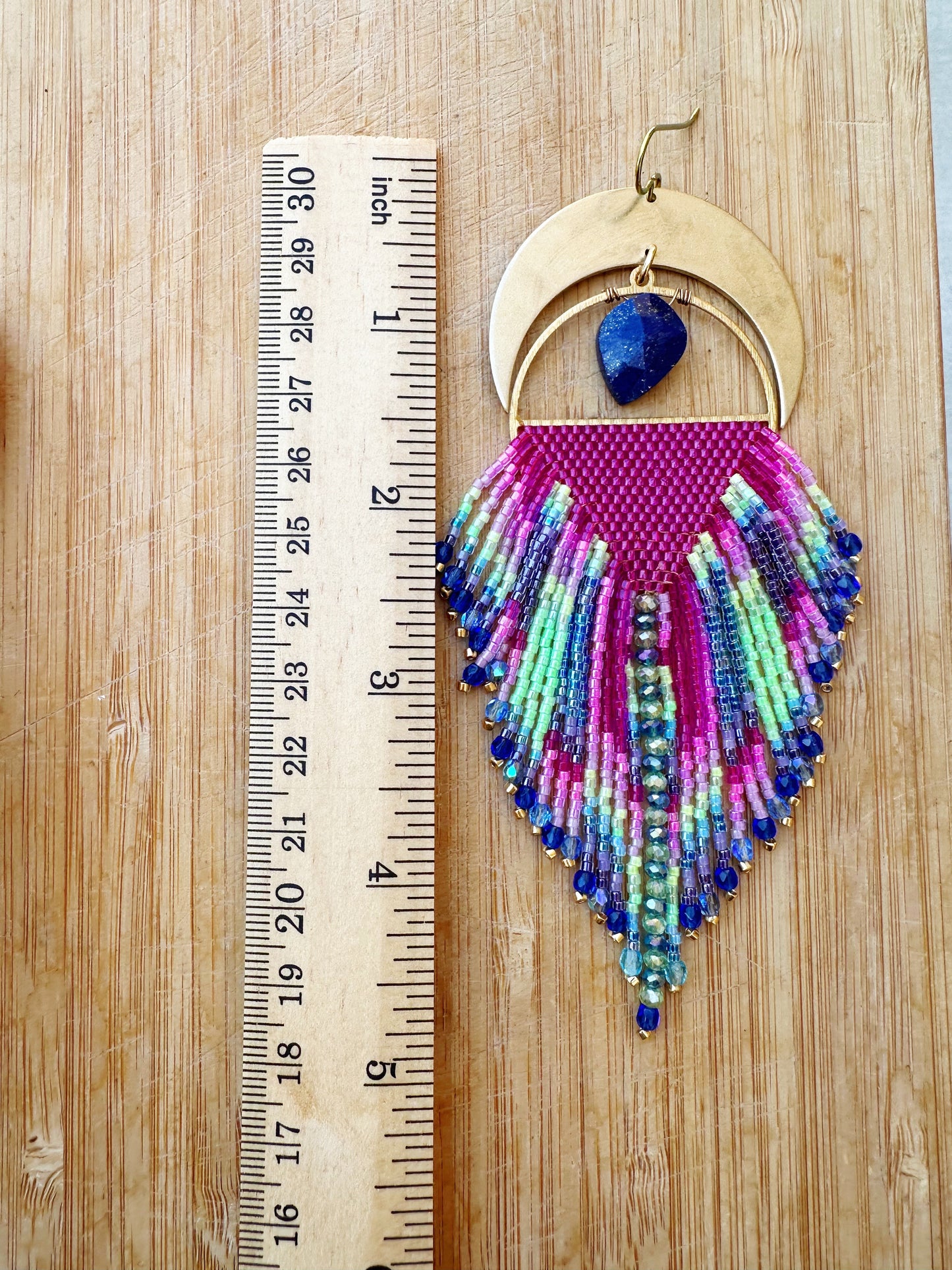 Lapis Lazuli earrings, Statement earrings, hypoallergenic