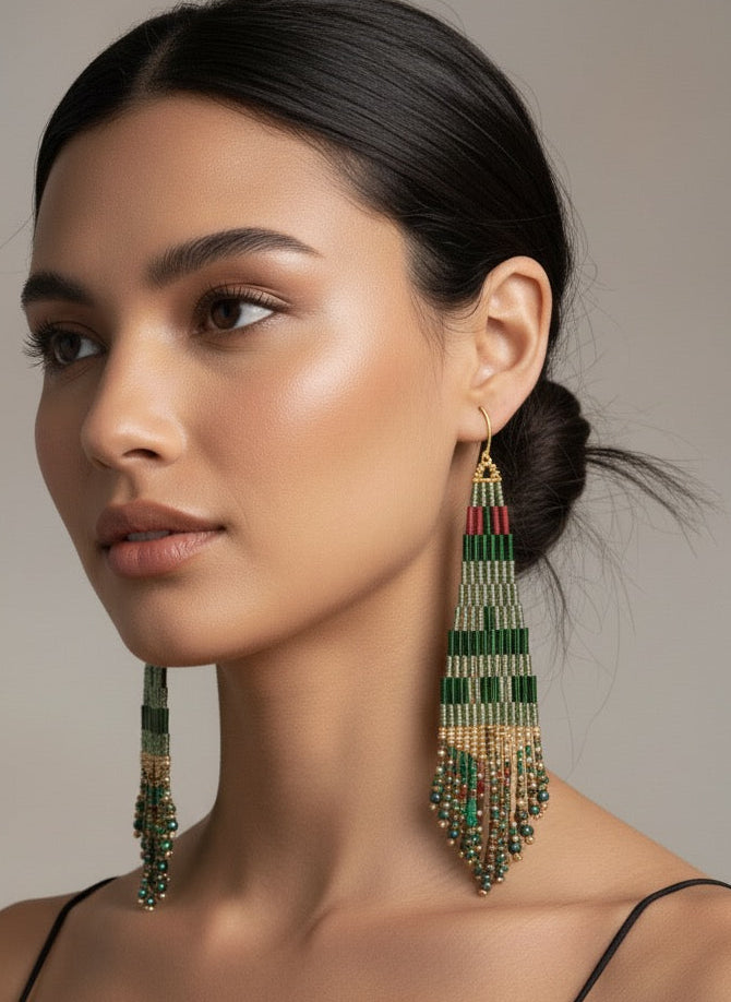 Glowing Fall earrings, Statement earrings, hypoallergenic