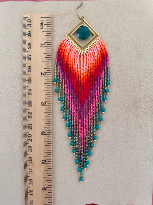 Green onyx Statement earrings,  gemstone