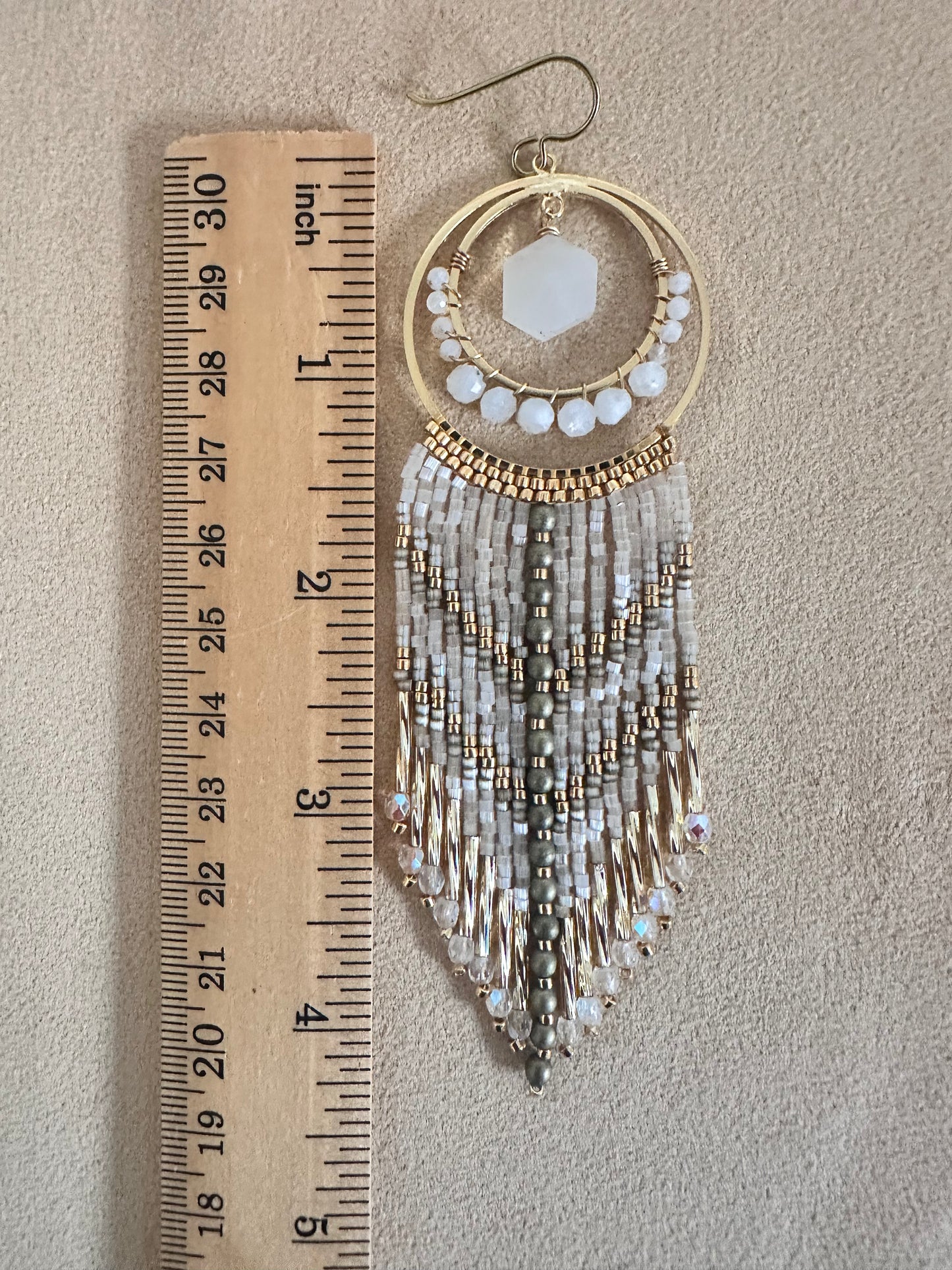 Moonstone Statement earrings,  gemstone