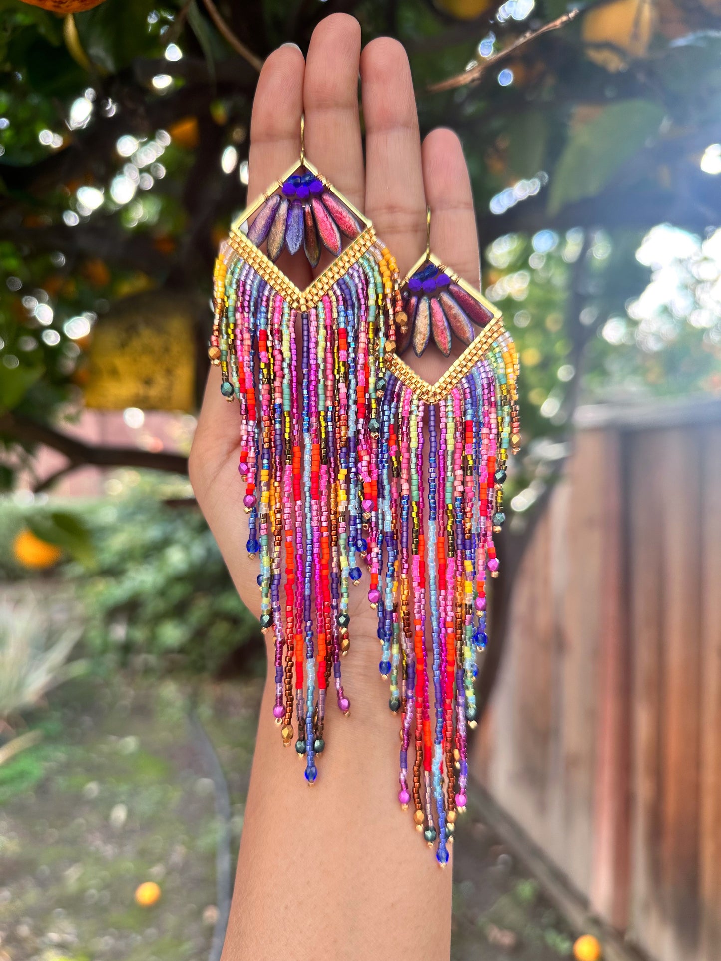 Technicolor Dreamer, Hypoallergenic Statement earrings