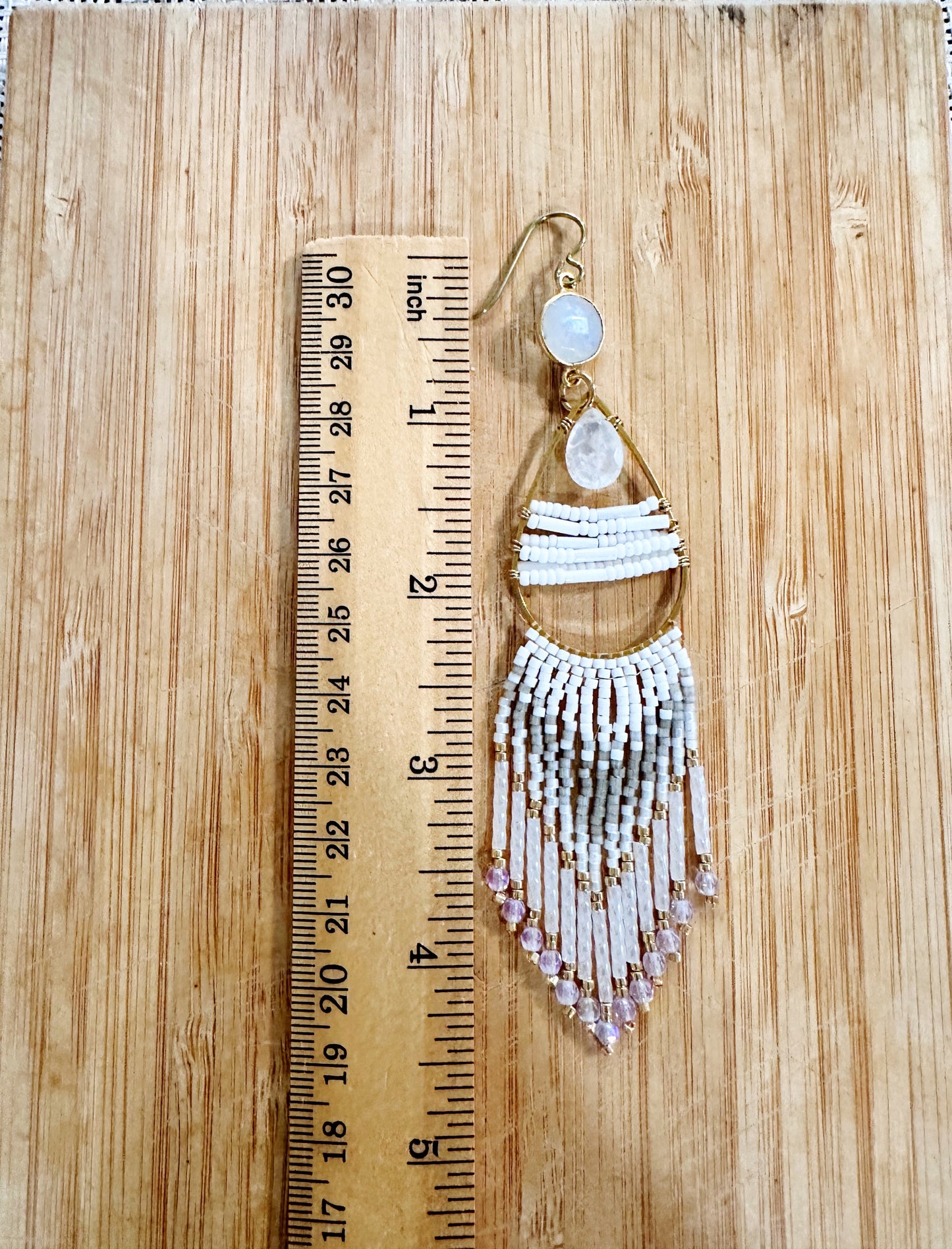 Rainbow Moonstone Statement earrings hypoallergenic, gemstone earrings