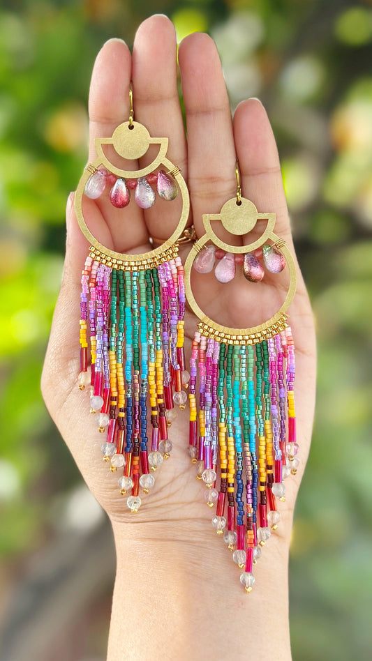 Statement earrings, spring earrings