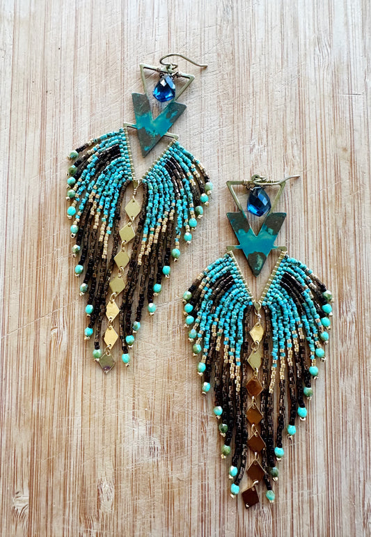 Beaded earrings, Statement earrings