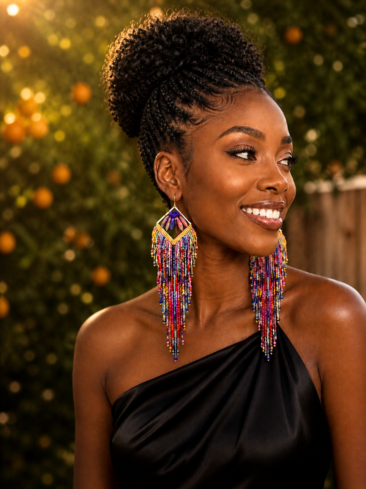 Technicolor Dreamer, Hypoallergenic Statement earrings