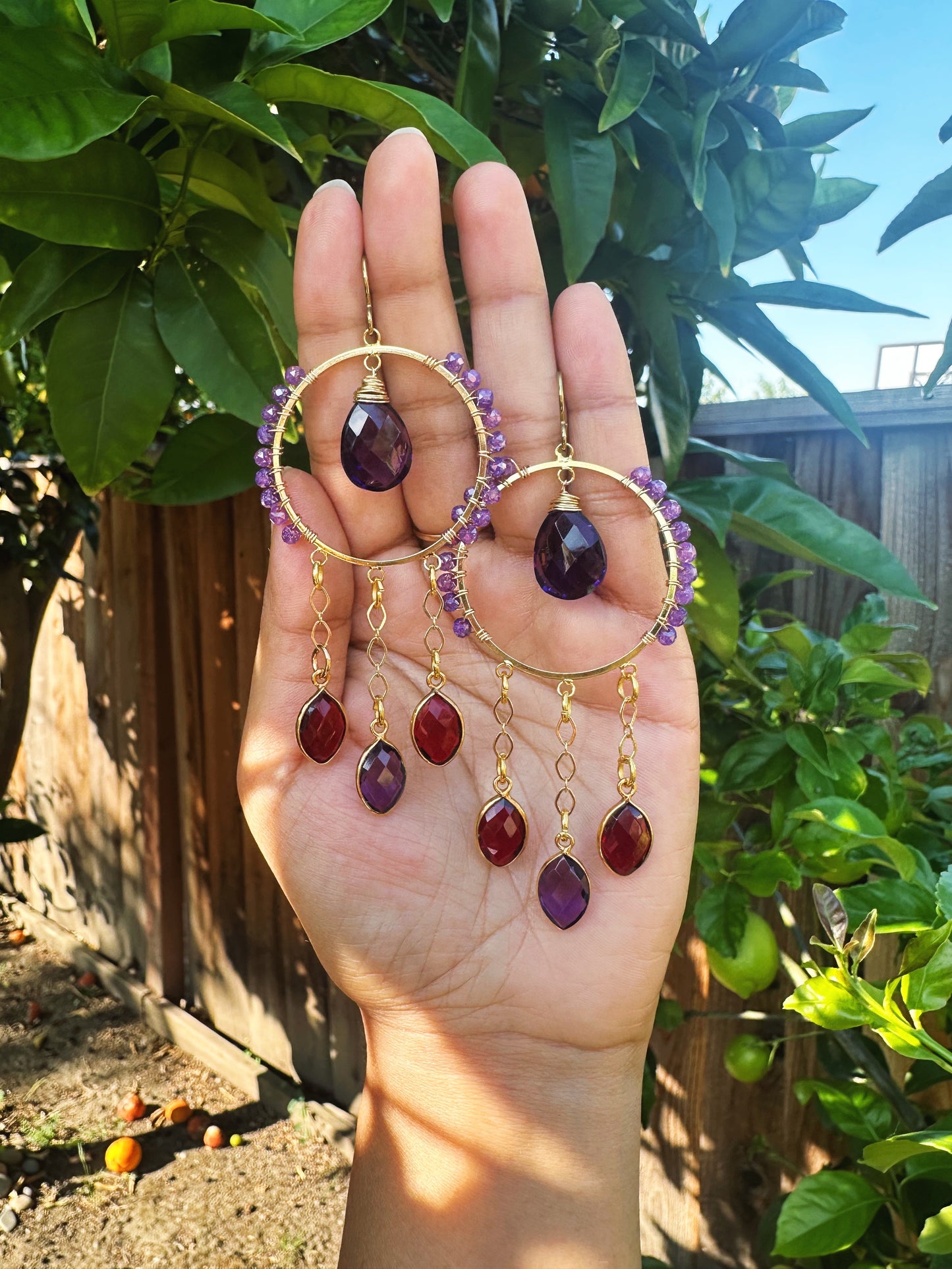 Orchid earrings
