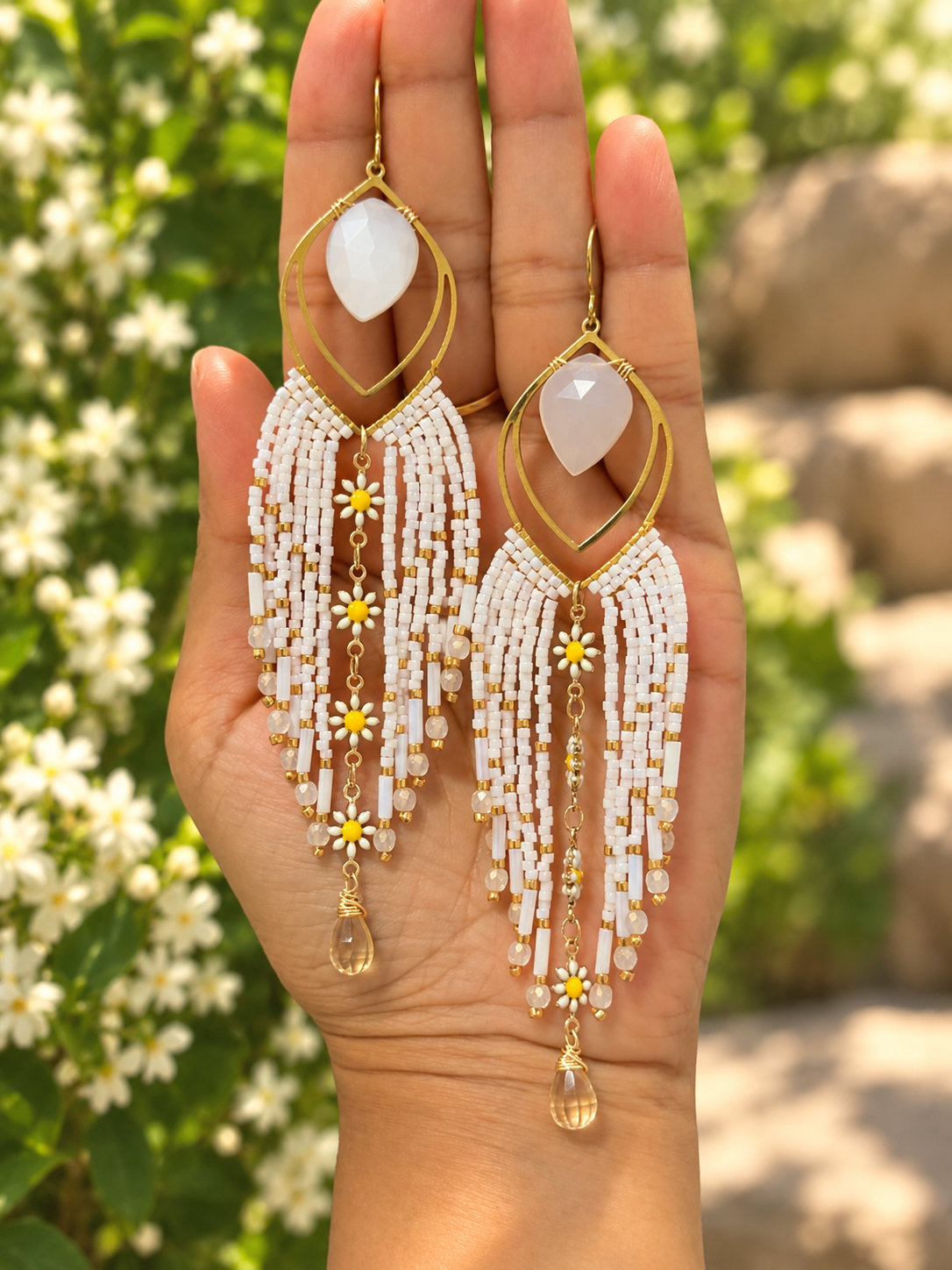 Daisy cascade earrings