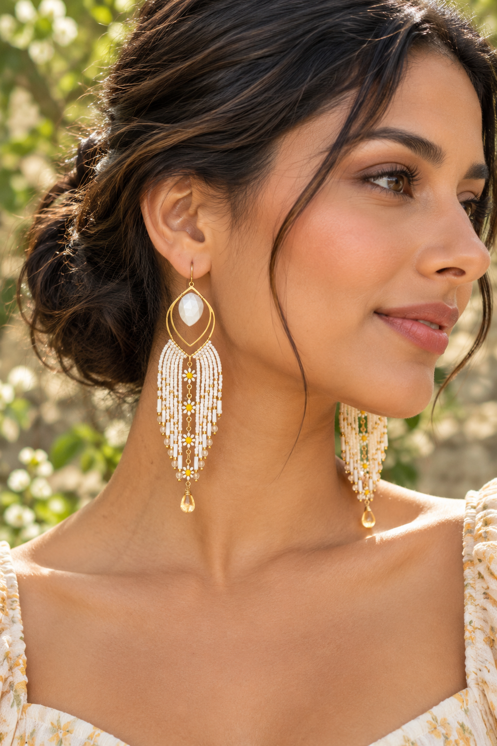 Daisy cascade earrings