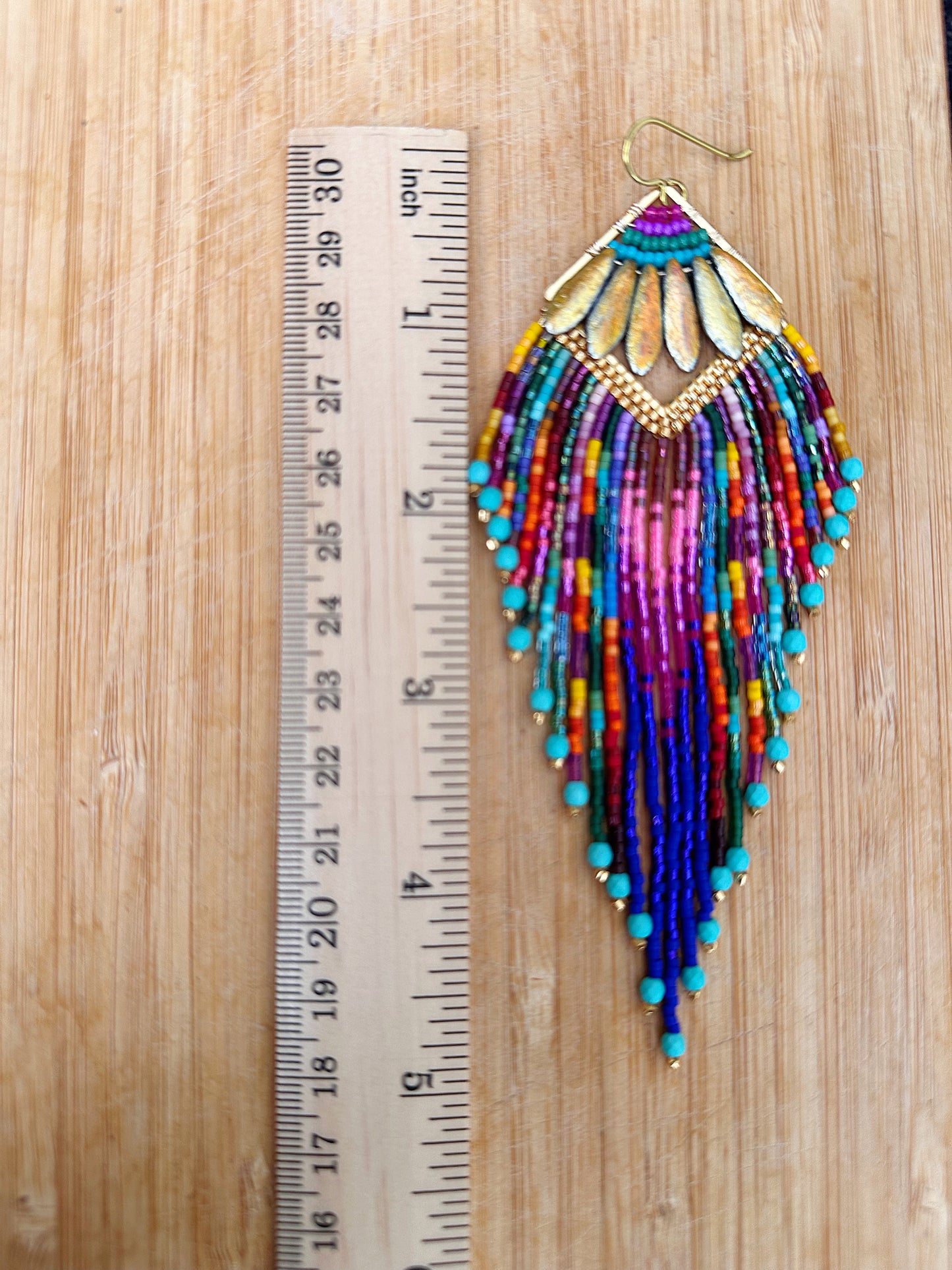 Fiesta Fringes, Statement earrings, hypoallergenic