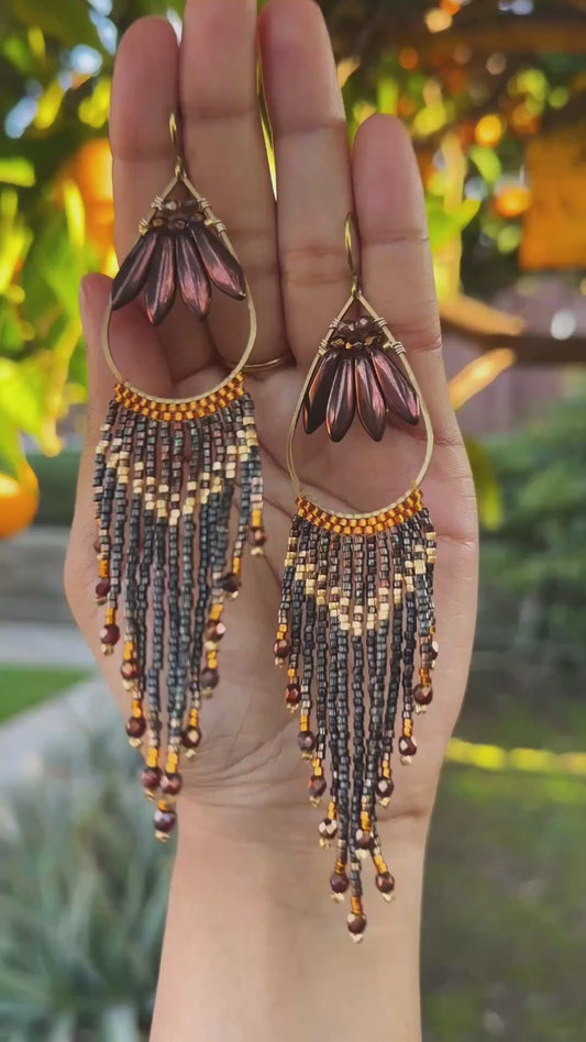 Teardrop Statement earrings,  party earrings, gemstone