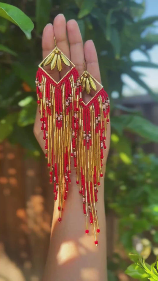 Glam Red fringes