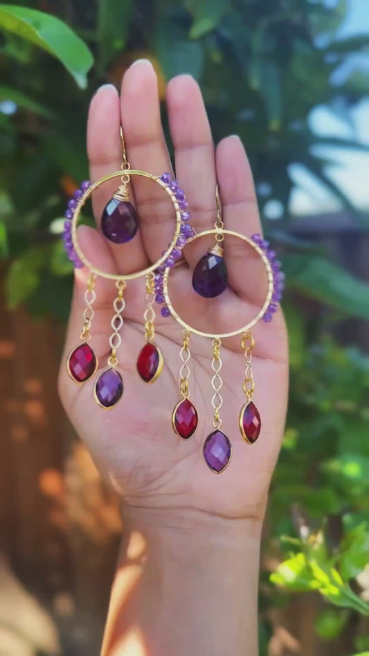 Orchid earrings